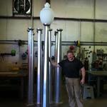 Custom aluminum lamp posts